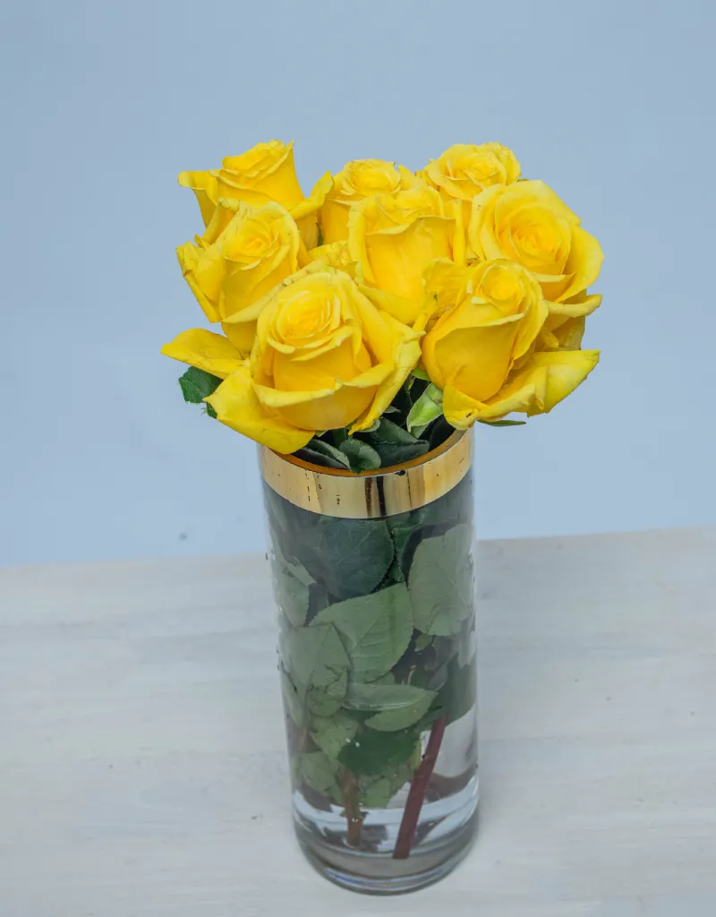 gold finch yellow roses at kikwetu flowers